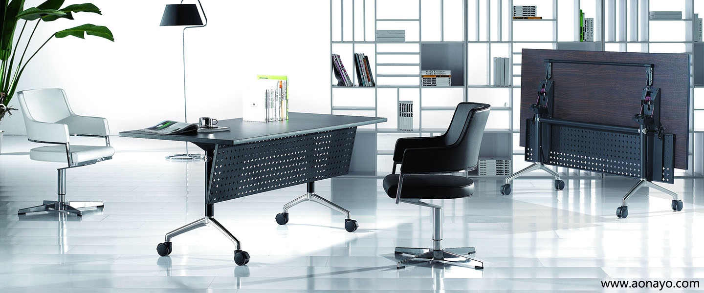 flip top training table foldable Conference Table Easy to Store and Move folding table (4).jpg